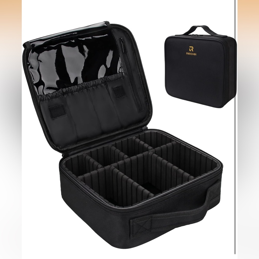 Black Travel Makeup Case